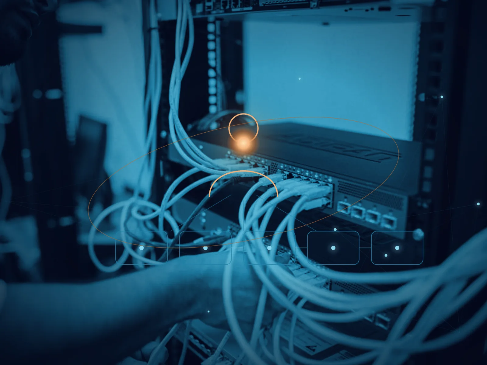 Technology sequenced beneath the person it supports